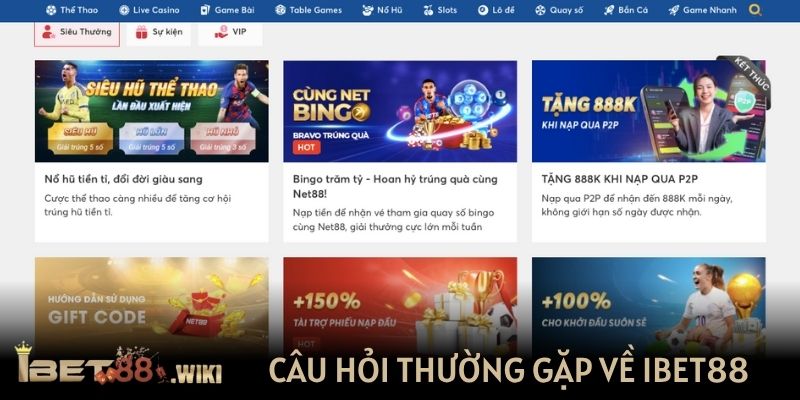 Câu hỏi thường gặp về IBET88