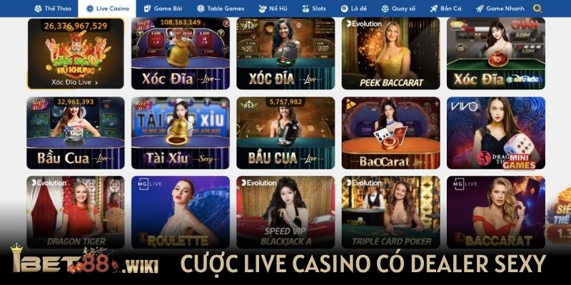 Cược live casino có dealer sexy