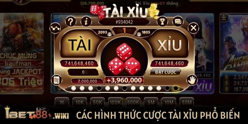 Các hình thức cược tài xỉu phổ biến