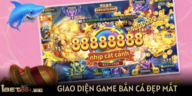 Giao diện game bắn cá đẹp mắt