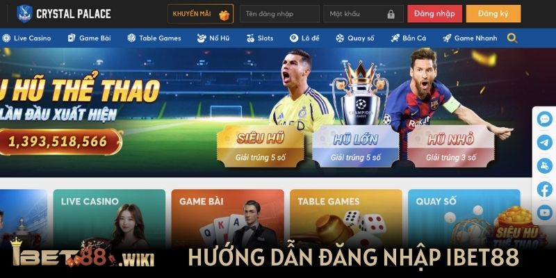 Hướng dẫn đăng nhập IBET88