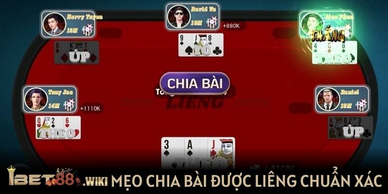 Mẹo chia bài được liêng