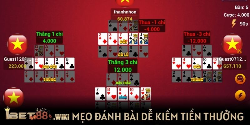 Mẹo đánh bài online dễ kiếm tiền thưởng lớn